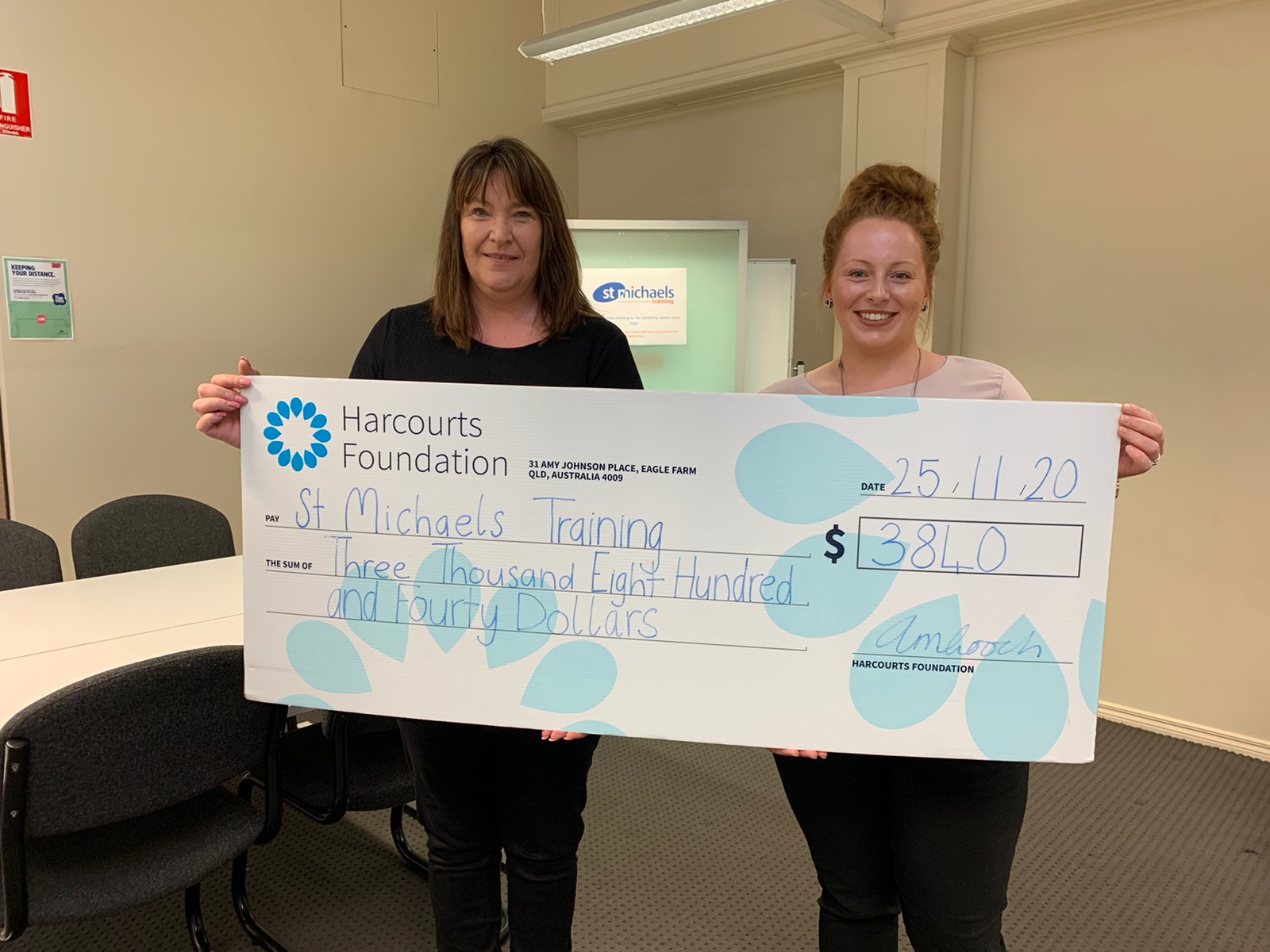 Grant from The Harcourts Foundation St Michaels Training